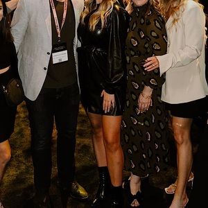 Brand new Aritiza black leather dress.